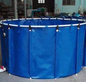 Buy cheap 2M*1M 5000L Tarpaulin Fish Tank / Folding Round Fish Pond For Aquaculture Diy Fish Pond product