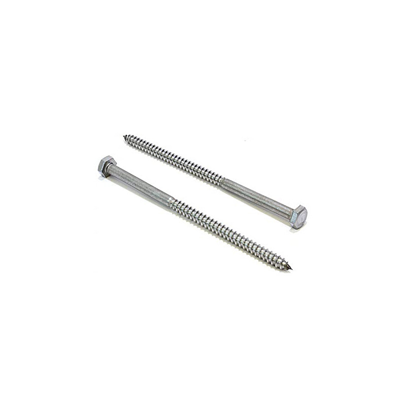18-8 304 Stainless Steel Hex Head Screw Metal 1/4 X 6inch Coarse Threads