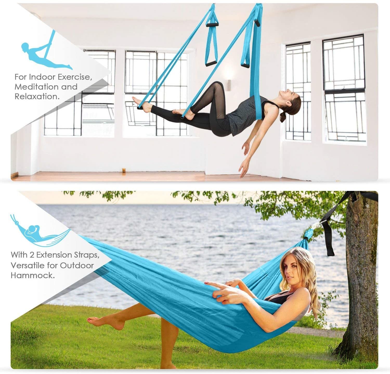 Aerial Flying Yoga Hammock Ceiling Anchors For Gym Home Fitness