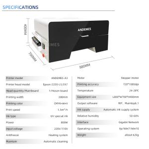 Uv DtfDx7 Printing A3 UV Printer Printing Machine