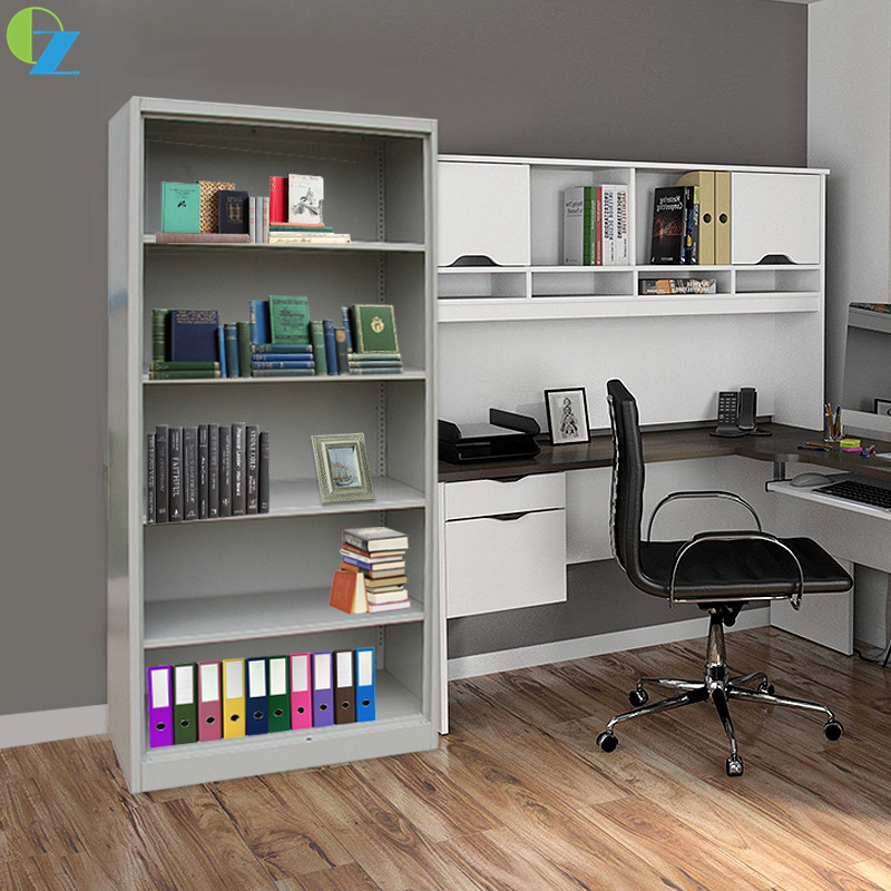 Knocked Down Structure Metal Open Bookshelf Steel Storage Cabinet