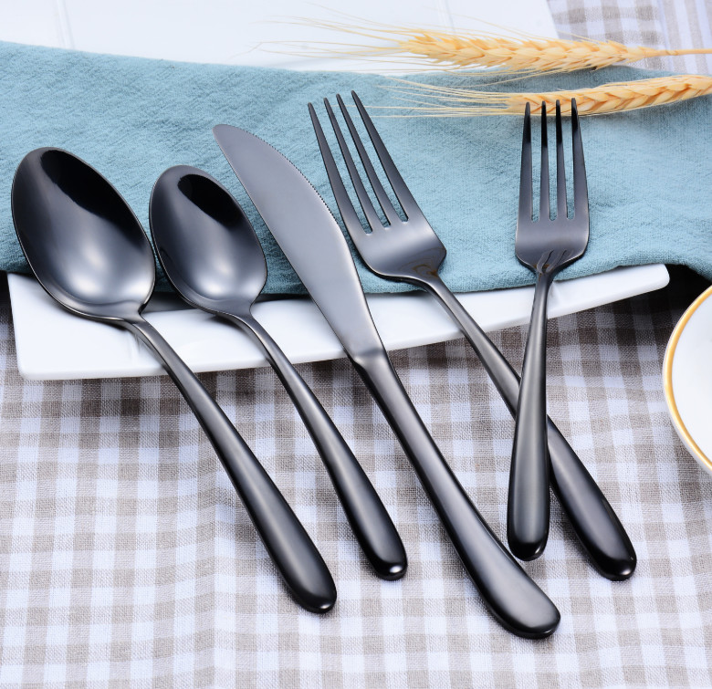 China NEWTO NC099 Stainless Steel Black Flatware /Cutlery Set Whole Series
