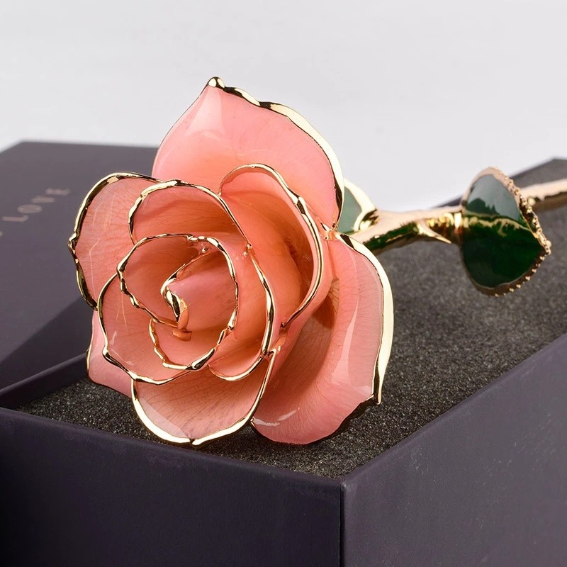 Valentine's Day Mother's Day Gift Of Real Rose Dipped In Gold New Arrival 24K Gold Plating Roses