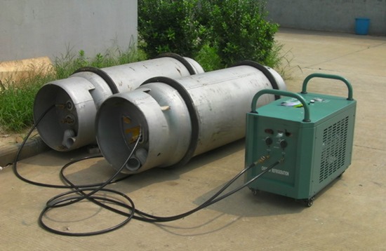R410A Refrigerant recovery machine ac recharge machine air conditioner chiller after service 2HP gas recovery unit