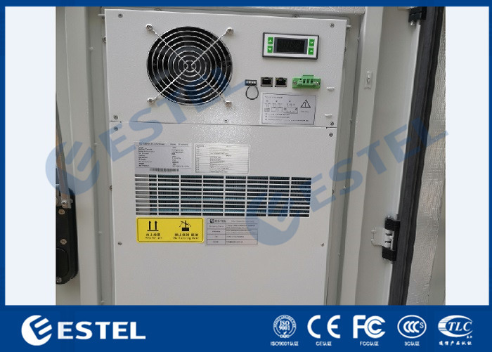 Triple Bay Racking Outdoor Telecom Enclosure With Air Conditioner Cooling System