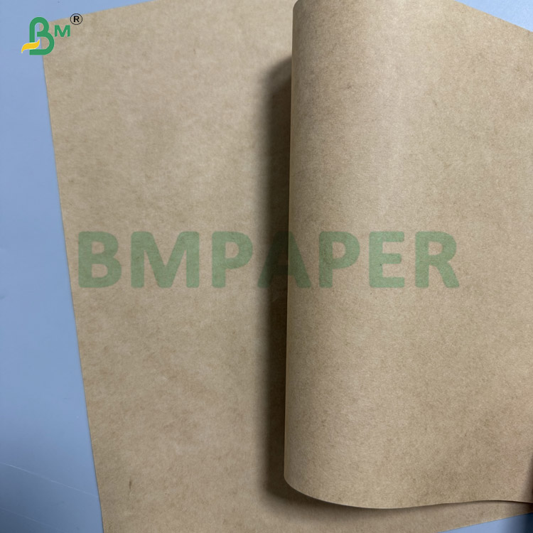 75g High Tensile Brown Kraft Paper For Paper Ropes Bag Handles 400 - 1600mm Rolls