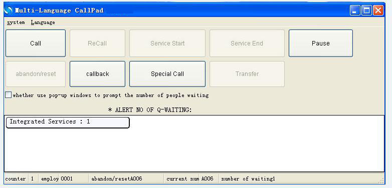 queue management software calling pad 