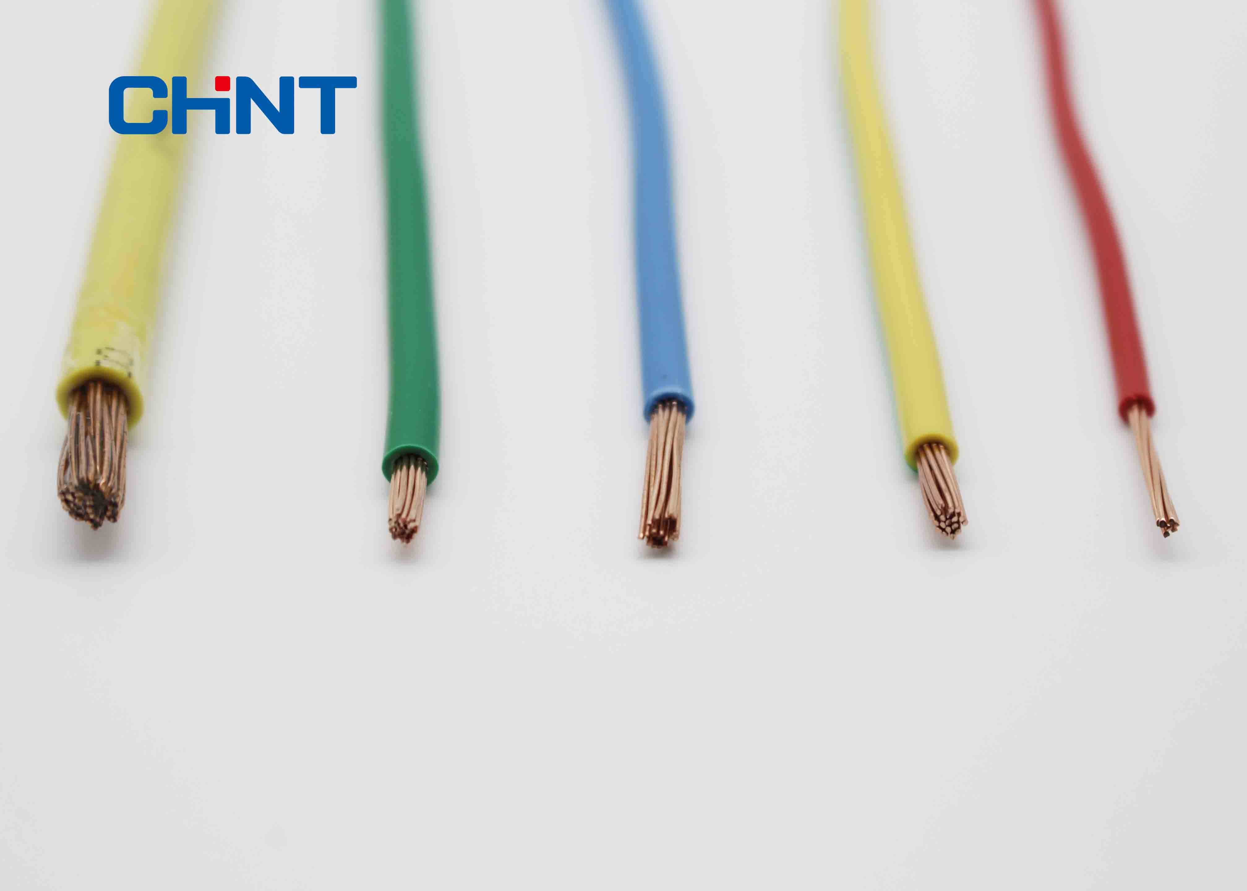 Distribution Cabinet PVC Insulated Wire Plain Circular Solid Copper Conductor
