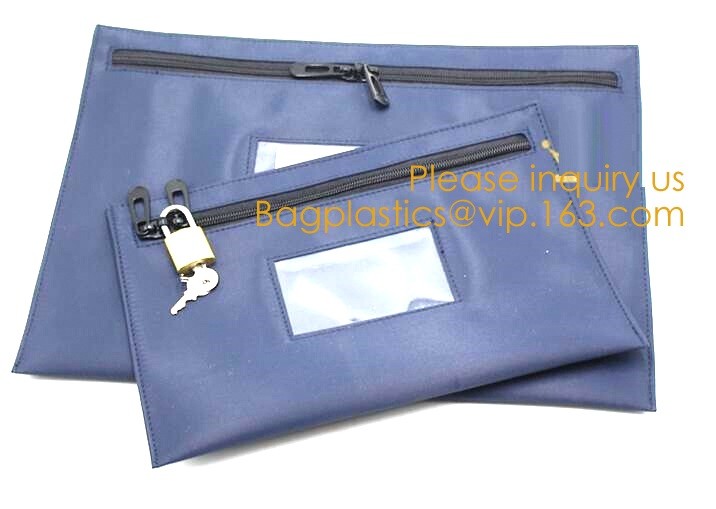 Locking Security Money Bag Cash Bank Deposit Bag with Two Keys Bank Security Deposit Bags Cash Bag With Locking bagease