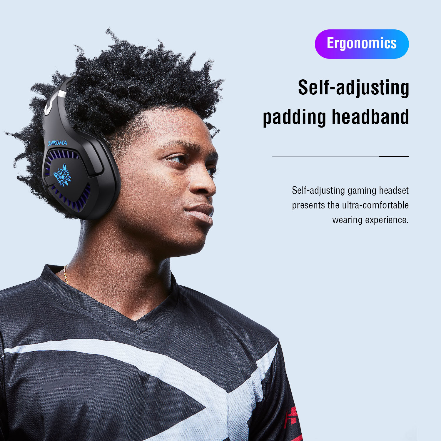 ABS PC DC5V Wired Stereo Gaming Headset Onikuma K1 PRO 2.2m Wire