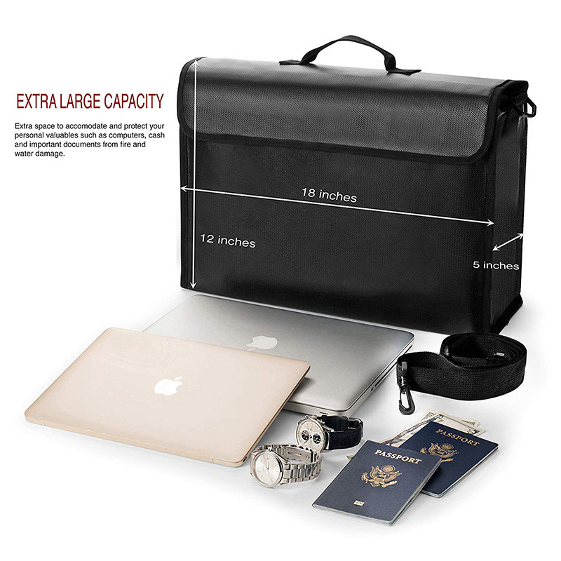 Extra Large Fire Resistant Document Bag For College Yearbooks / Bulging Photo Albums