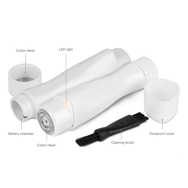 Lady Face Rechargeable Electric Shaver Hypoallergenic Gentle With Built - In LED Light