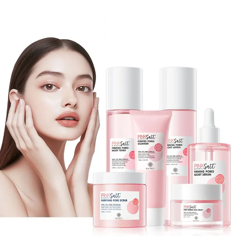Private Label Deep Brightening Moisturizing Lighting Himalayan Pink Salt Facial Lotion For Beauty Skin Care