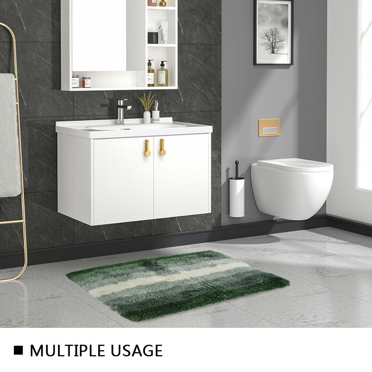 Customized Shape Anti Slip Bath Mat Latex Backing Washable Bathroom Mats