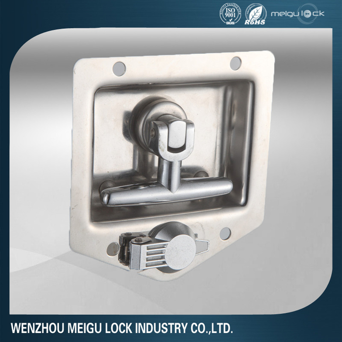 Recessed Folding T Handle Tool Box Locks Chrome Surface Cabinet Panel Lock
