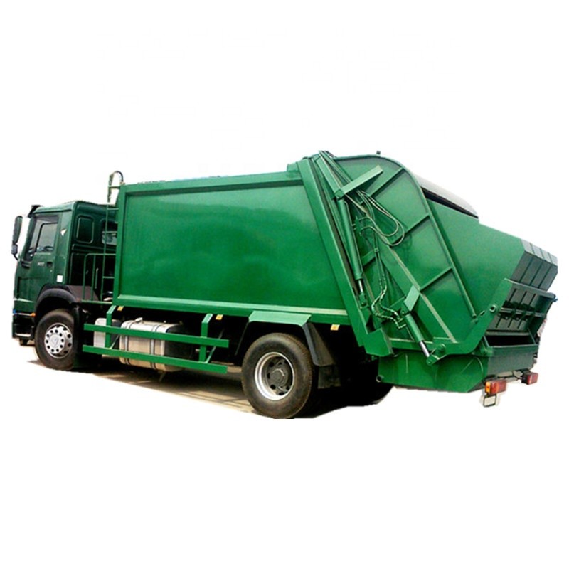 SINOTRUK 9cbm 12cbm 7cbm Special Purpose Vehicle Rear Loading Compactor Garbage Truck With 1.2cbm Rubbish Bin