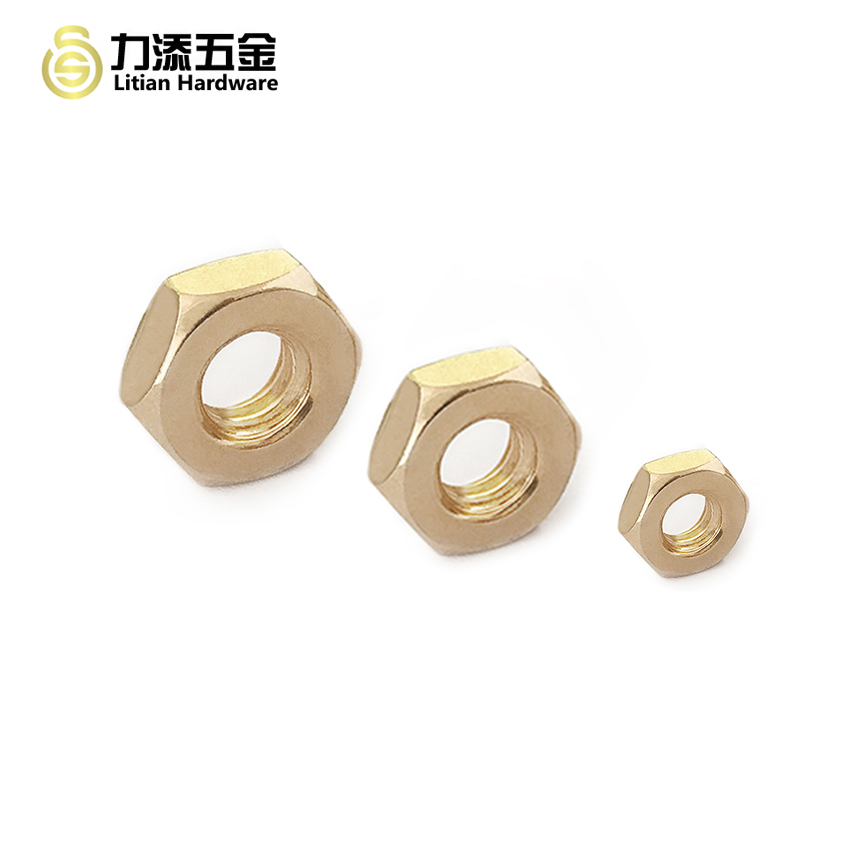 Galvanized Din 934 Brass Hex Nut , Plain Hex M5 Nut 12.9 Grade