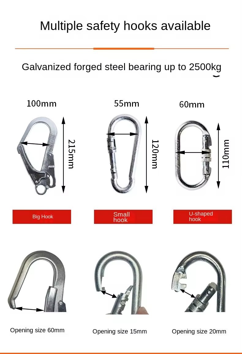 Full Protection Body Five Point Super Safety Belt Anti Fall Device High Altitude Safety Fire Rope Personal Protective
