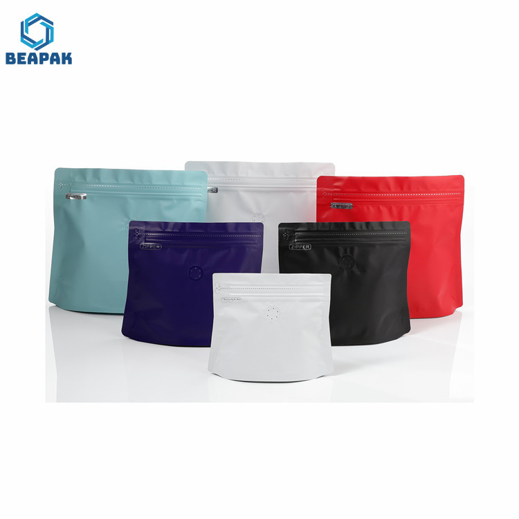 FDA Bronzing Black Stand Up Valve Coffee Bean Packaging Bags