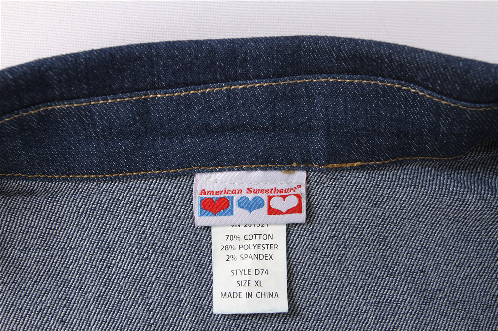 Ladies 2 Colors Casual Denim Jacket S M L XL 2XL