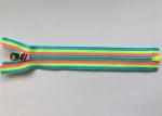 Rainbow Coloured Cotton Webbing Straps Gradient Teeth Zipper With Original for