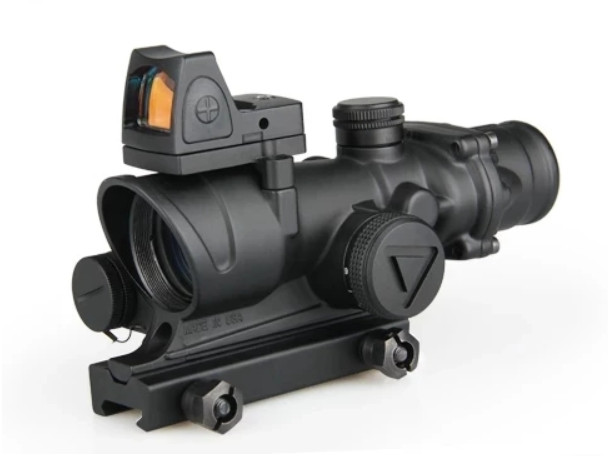 Forged Aluminum ACOG 4x32 Scope With Dual Illumination Mini Reflex Red Dot Scope