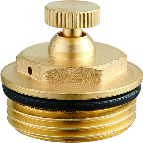 6007 Manifold Parts Manually Operated Brass Air-Vent with Male Threads and EPDM O-ring for Extruded Profile Main Body