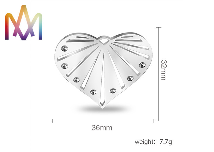 7.7g Fadeless Engravable Blank Heart Shape Pendant
