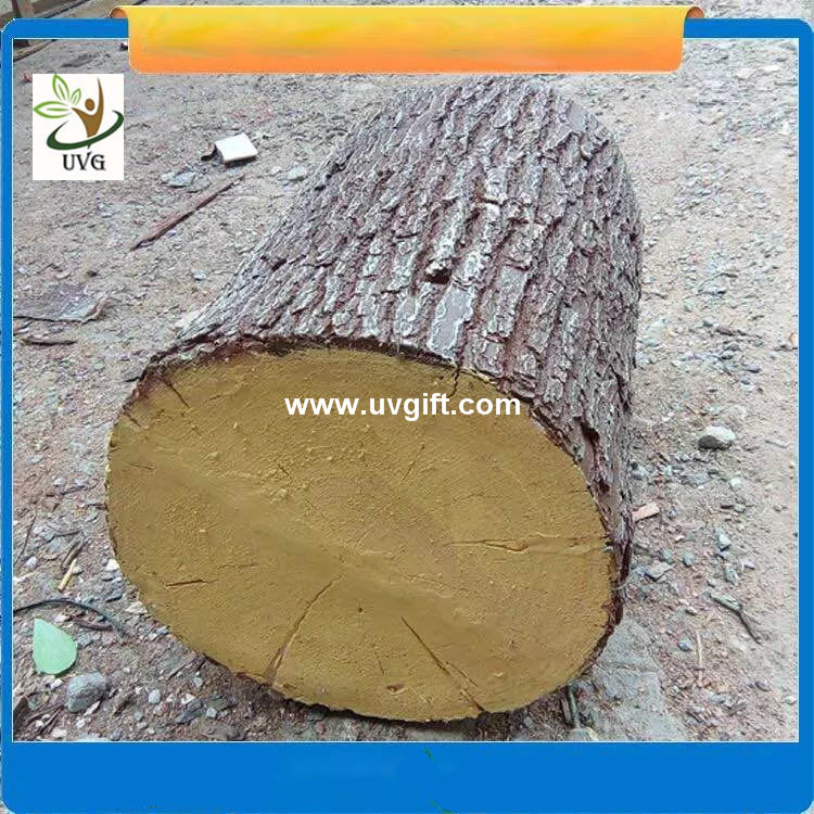 UVG realistic china fir stool model GRC fiberglass fake tree stump for park decoration CHR151