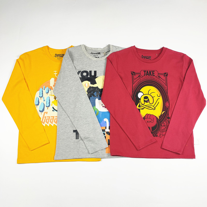 160-210 Grams Cotton Fabric Weight Long Sleeve Boys T-Shirt for Custom Kids Clothing