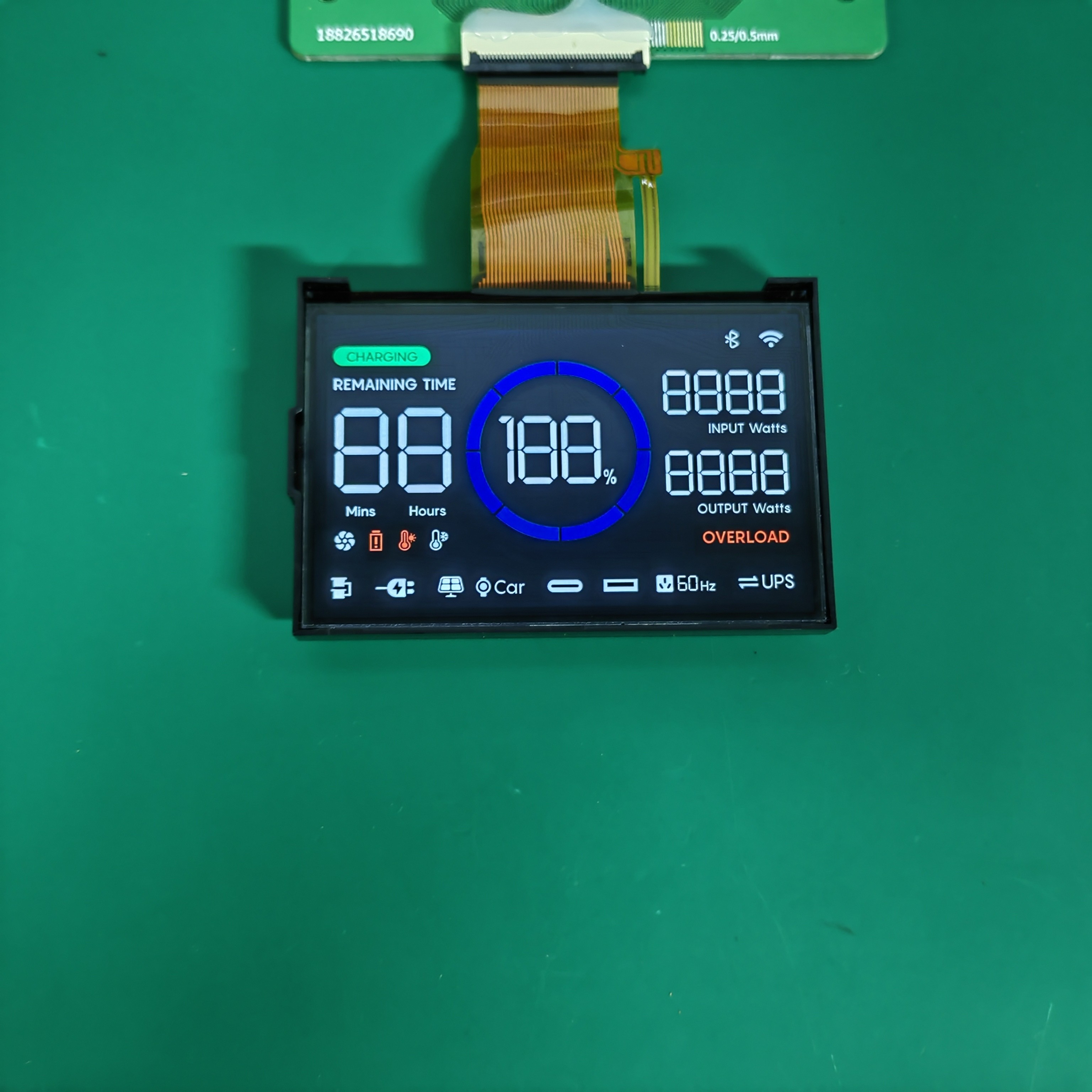 VA Character LCD Display Negative Transmissive Transflective FPC LCD Display