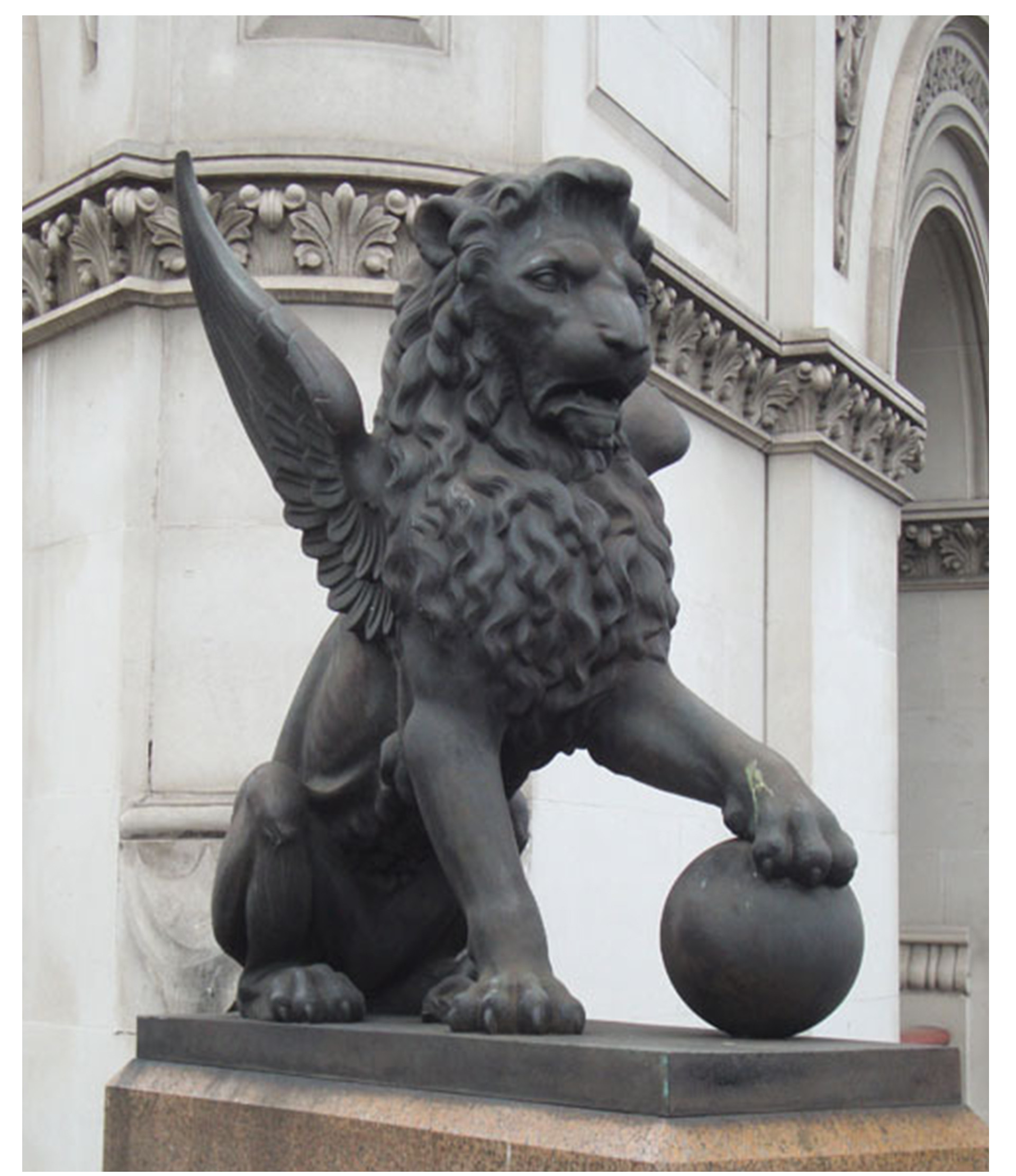 160cm Large Bronze Lion Statue Outdoor Metal Animal Decoration