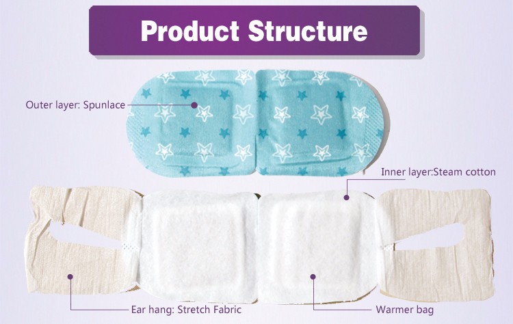 Disposable Hot Steam Warm Spa Patch Self-heating Eye Mask for Eye