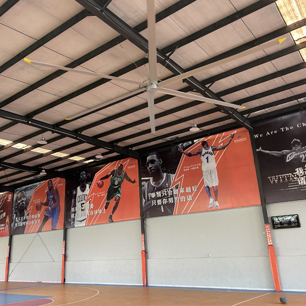 Al-Mg Alloy Blades 2.4m 8FT PMSM HVLS Fans for Air Cooling in Restaurant and Food Court