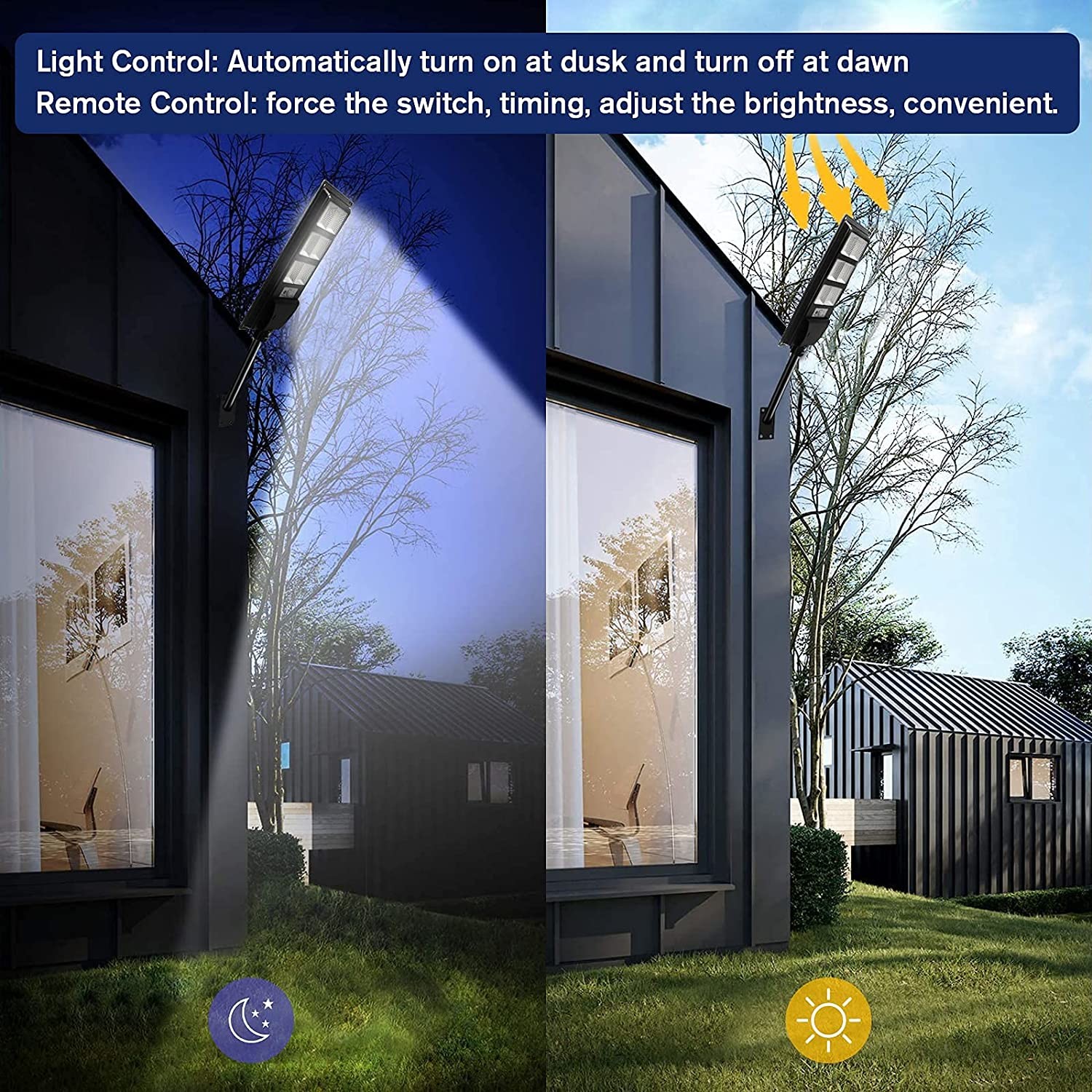 120 Watt Solar Street Light For Outdoor 5000K Daylight White Flood Endurance IP65 Waterproof