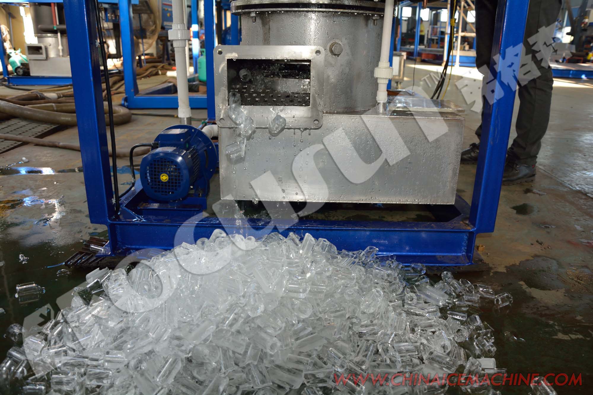 Industrial Edible Ice Production Plant with 2 Ton Tube Ice Machine and PLC Control