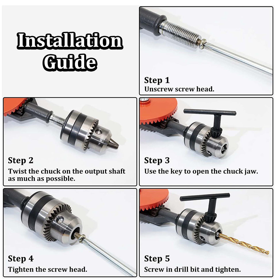 Jewelry Making Manual Hand Crank Drill 1.5mm-9mm Precision Chucks