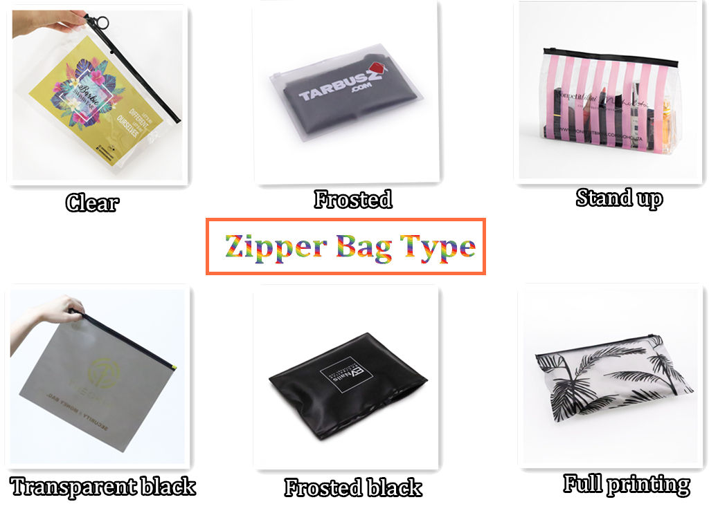 Custom LOGO Frosted PVC Zip lockk Biodegradable Plastic Pouch Bikini Swimwear Swimsuit Underwear Packaging Zipper Bag Palm tree