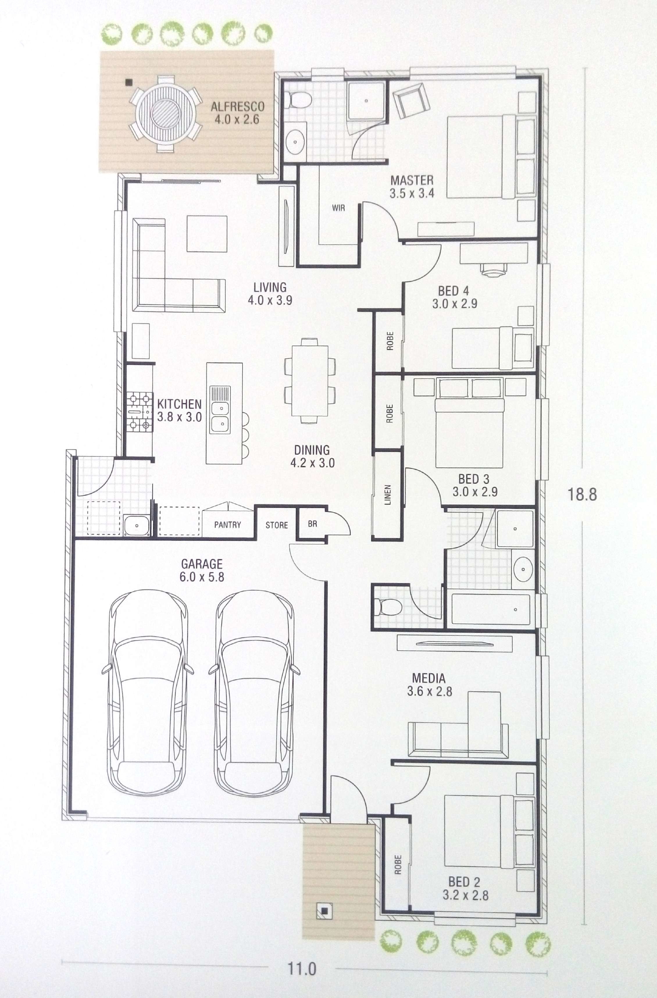 Double Garage Bungalow Modular Homes Snow Resistance , Light Steel Framing