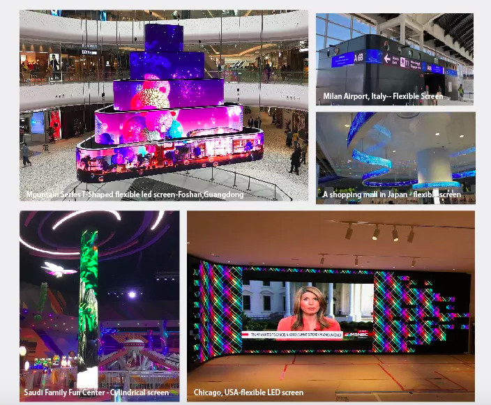 Aluminum P2.5 Soft Curved Led Screen Modules Flexible Led Display SDK