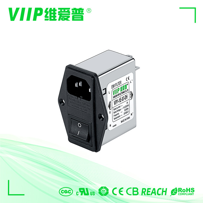 CE ROHS IEC 30mhz Low Pass Filter With Double Fuse C14 Male