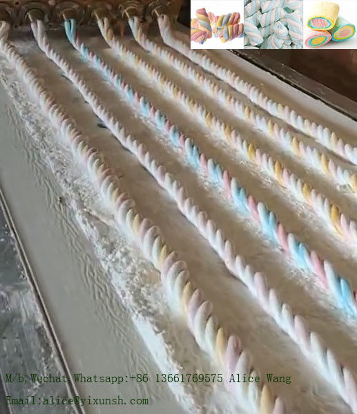 Marshmallow process production line 150kg/ h snake equipment Cotton Candy production line Manufacturing process