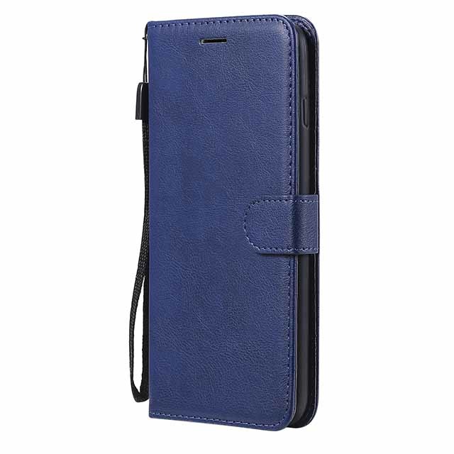 iPhone Pure Color Leather Wallet Protective Case with Card Slots