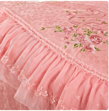 10-Piece Luxury Wedding Bedding Set with 200TC Woven Cotton Fabric Bed Sheet and Cover