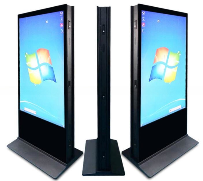 UHD 4K LED floor standing 55" inch double side LCD digital signage video wifi TV
