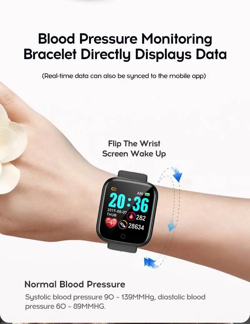 Smart Watch Blood Pressure Heart Rate Sport Monitor D20 Smartwatch