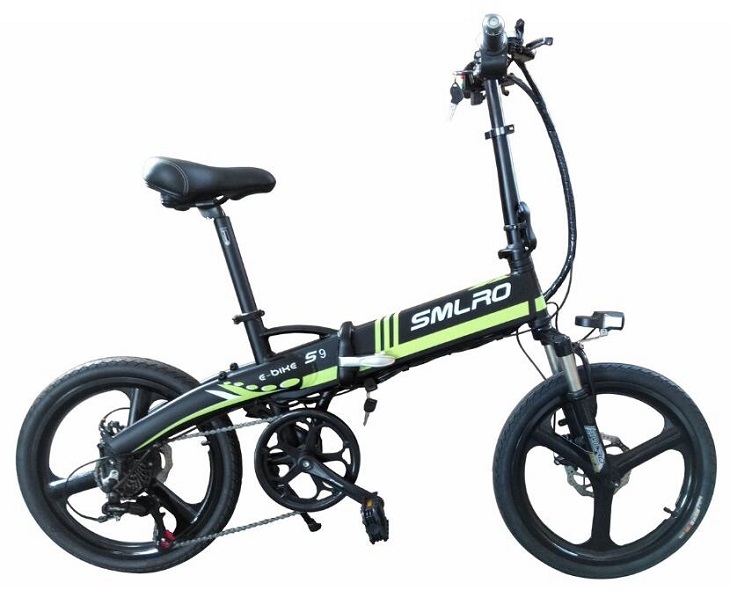 Black Red Foldable Electric Bike , Mini Foldable Bicycle LCD Digital Display