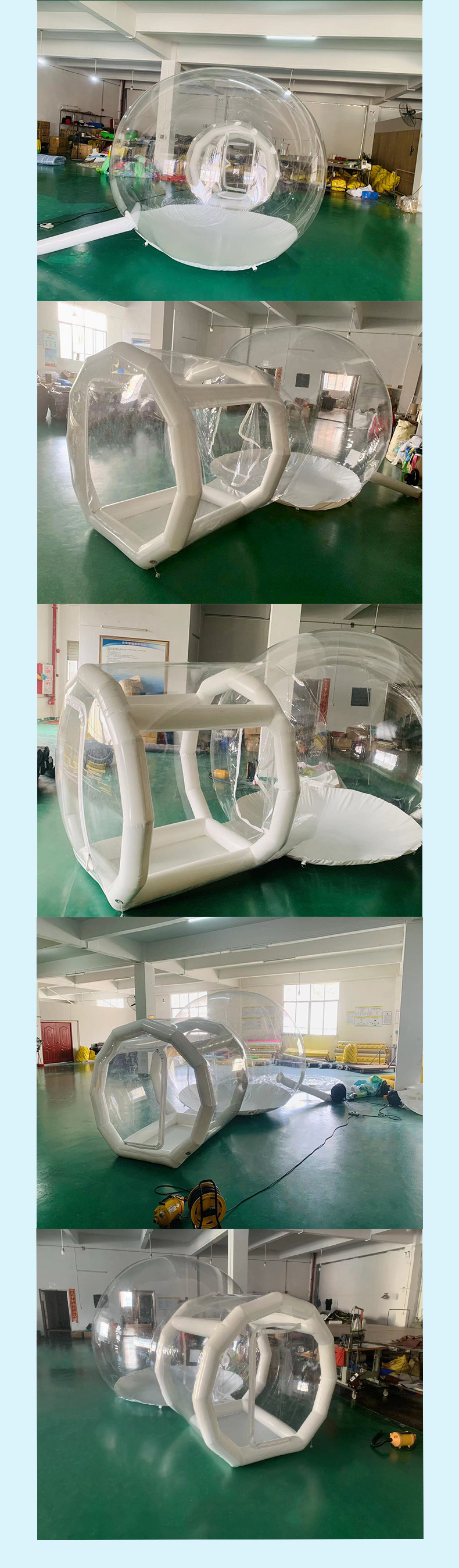 Tunnel PVC Transparent Inflatable Bubble House Giant Clear Camping