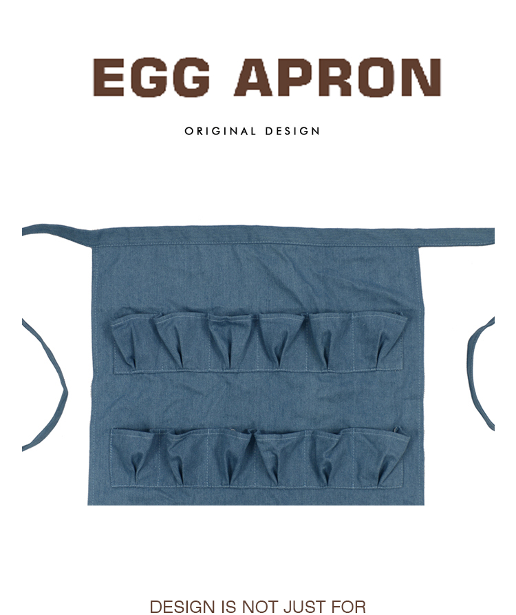 Adult Pretty Egg Collecting Apron , Plain Egg Picking Apron Unique Half Size