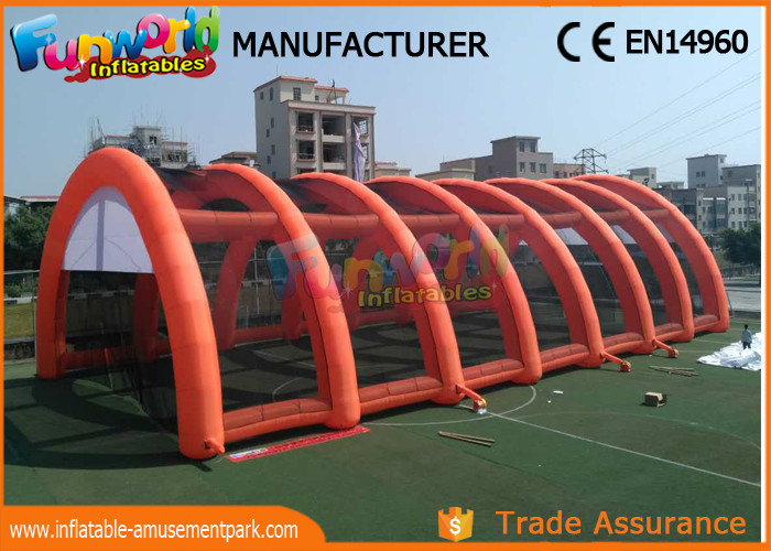 40mx20mx10m Inflatable Party Tent for Paintball Field Orange / White